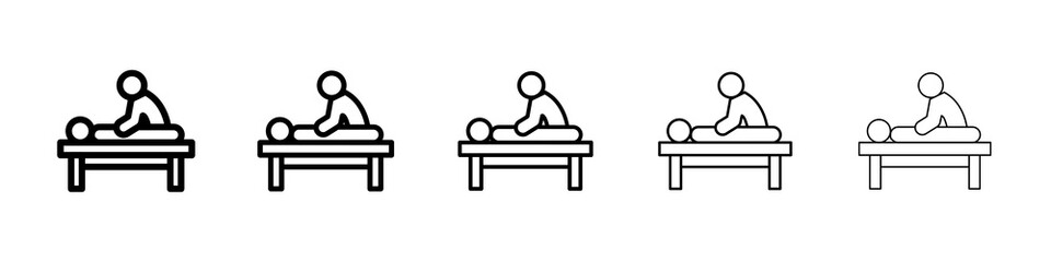 Massage icon symbol pictogram. stroke designs.