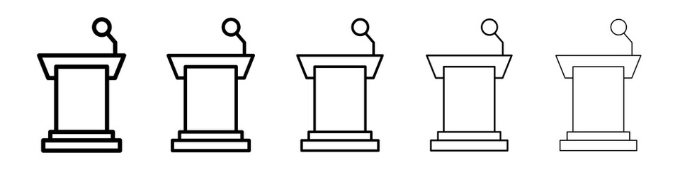 Lectern icon symbol pictogram. stroke designs.