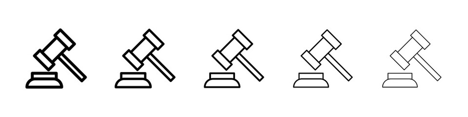 Law icon symbol pictogram. stroke designs.