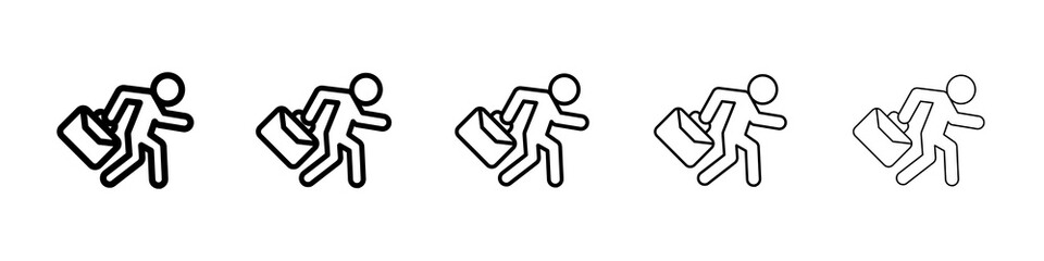 Late icon symbol pictogram. stroke designs.