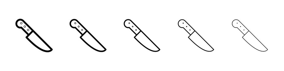 Kitchen knife icon symbol pictogram. stroke designs.