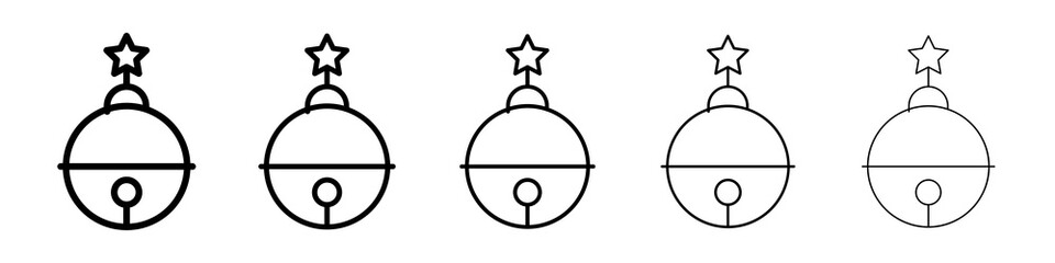 Jingle bell icon symbol pictogram. stroke designs.
