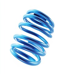 3D rendered vibrant blue spring