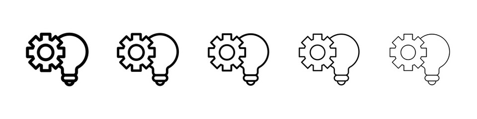 Implement icon symbol pictogram. stroke designs.