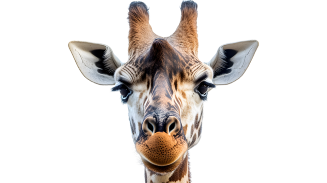 Elegant Giraffe on White Background for Creative Designs