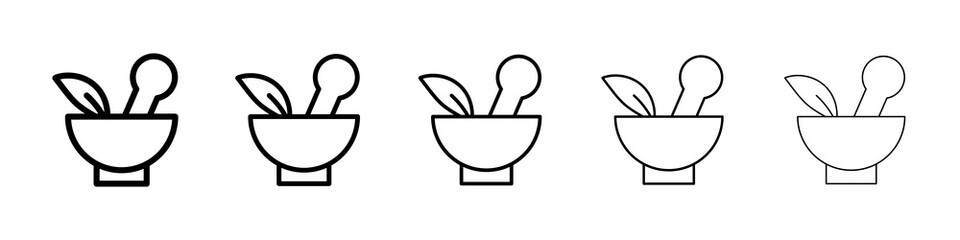 Herbal medicine icon symbol pictogram. stroke designs.