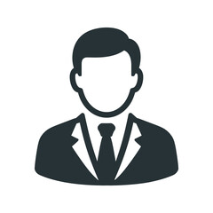 Modern businessman icon illustration