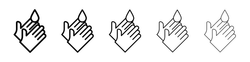 Handwashing icon symbol pictogram. stroke designs.