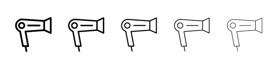 Hair dryer icon symbol pictogram. stroke designs.