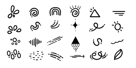 tiny drawing for decoration set,Hand Drawn design element set,Pen mark for background decoration,pop line mark collection set.   