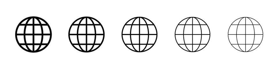 Globe icon symbol pictogram. stroke designs.
