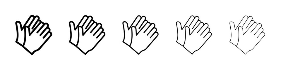Glove icon symbol pictogram. stroke designs.