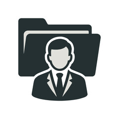 Modern businessman icon illustration