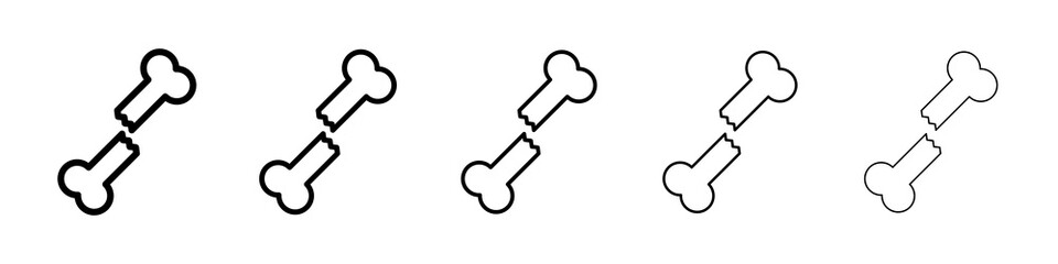 Fracture icon symbol pictogram. stroke designs.