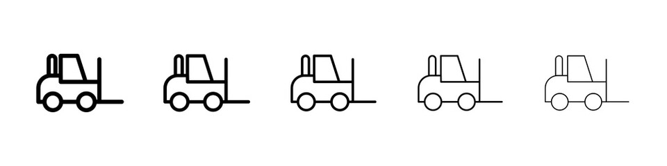 Forklift icon symbol pictogram. stroke designs.