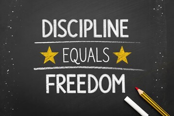 Motivational Quote - Discipline Equals Freedom - Bold Typography