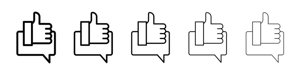 Feedback icon symbol pictogram. stroke designs.