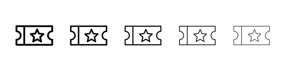 Event ticket icon symbol pictogram. stroke designs.