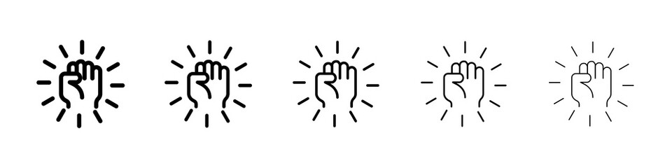 Empowerment icon symbol pictogram. stroke designs.