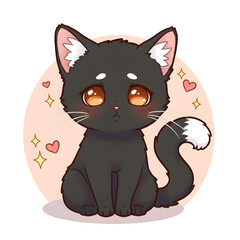 Big-Eyed Black Kitten