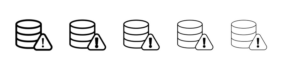 Data loss icon symbol pictogram. stroke designs.