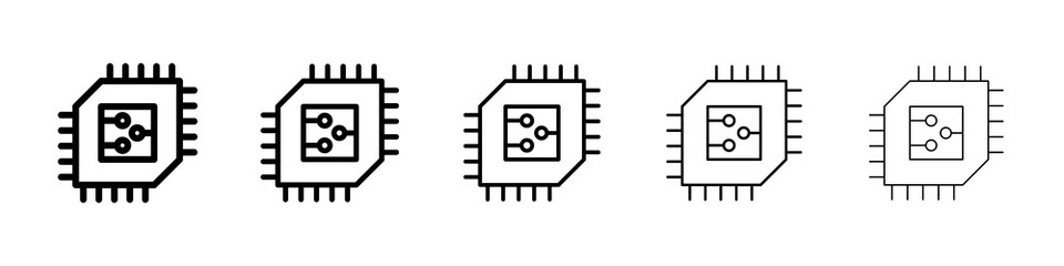 Chip icon symbol pictogram. stroke designs.