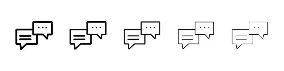 Chat icon symbol pictogram. stroke designs.
