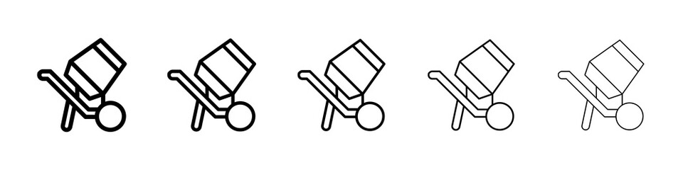 cement mixers icon symbol pictogram. stroke designs.