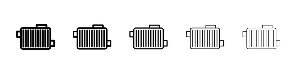 car radiator icon symbol pictogram. stroke designs.