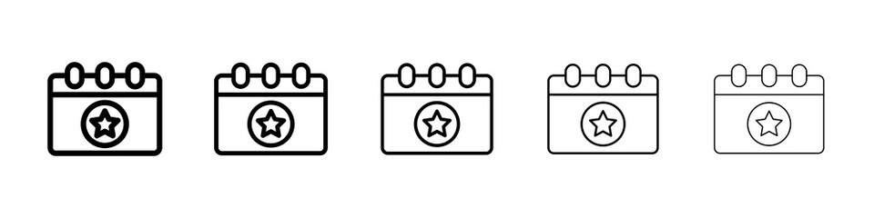 Calendar with event icon symbol pictogram. stroke designs.