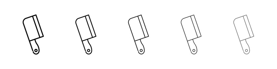 Butcher knife icon symbol pictogram. stroke designs.