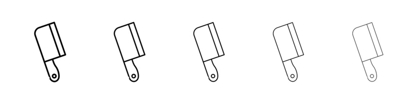 Butcher knife icon symbol pictogram. stroke designs.