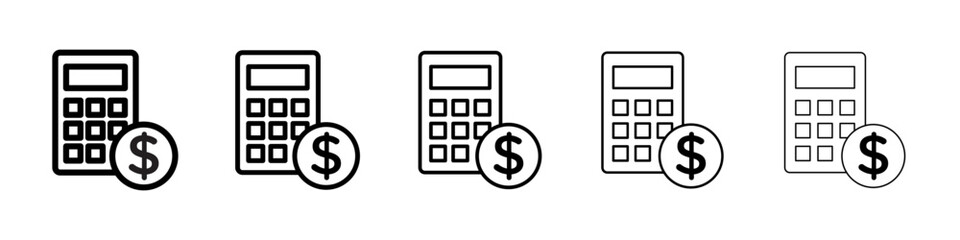 Budget icon symbol pictogram. stroke designs.