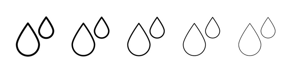 Blood drops icon symbol pictogram. stroke designs.