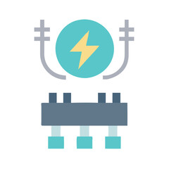 Obraz premium Dynamic Electricity Icon for Utility Services