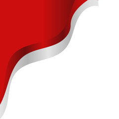 Naklejka premium indonesia waving flag corner border