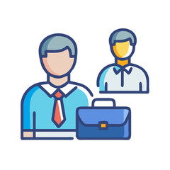 Obraz premium Stylish Employer Icon for Business Leadership