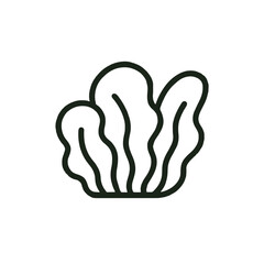 Simple Seaweed Icon Drawing for Ocean Themed Nature Decor and Design