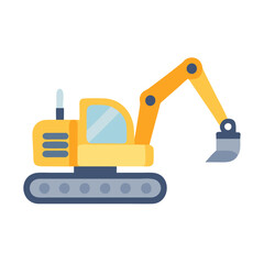  Modern Excavator Icon for Machinery