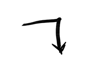 Pointer arrow with a brush