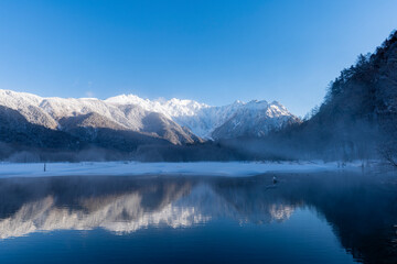 厳冬期の上高地