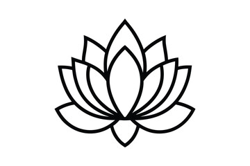 decorative lotus in flat vector style