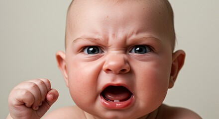 exaggerated baby is angry