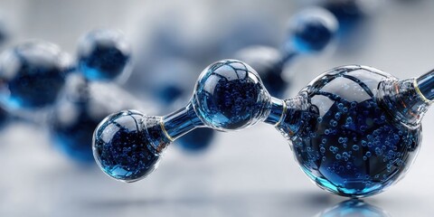 3D Molecular Model of Perfluorobutanoic Acid with Chemical Structure