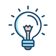  Dynamic Light Bulb Symbol Illustration