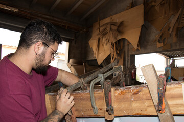 Young worker from a ship's carpenter (