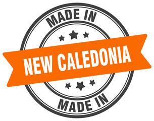Made in New Caledonia round sign. Made in New Caledonia stamp.