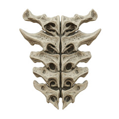 Stylized bone vertebrae structure isolated on transparent  © PNG Lab