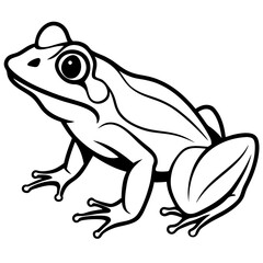 Elegant Frog Line Art in Viridian