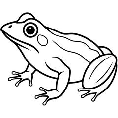 Elegant Frog Line Art in Viridian